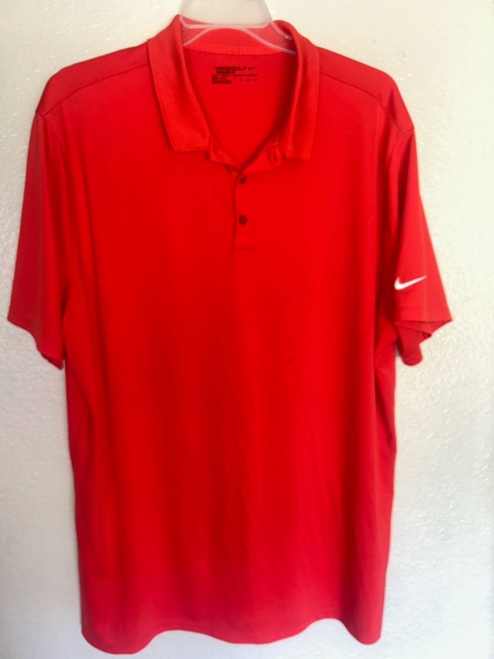 Nike Red Men’s Performance Polo with Swoosh